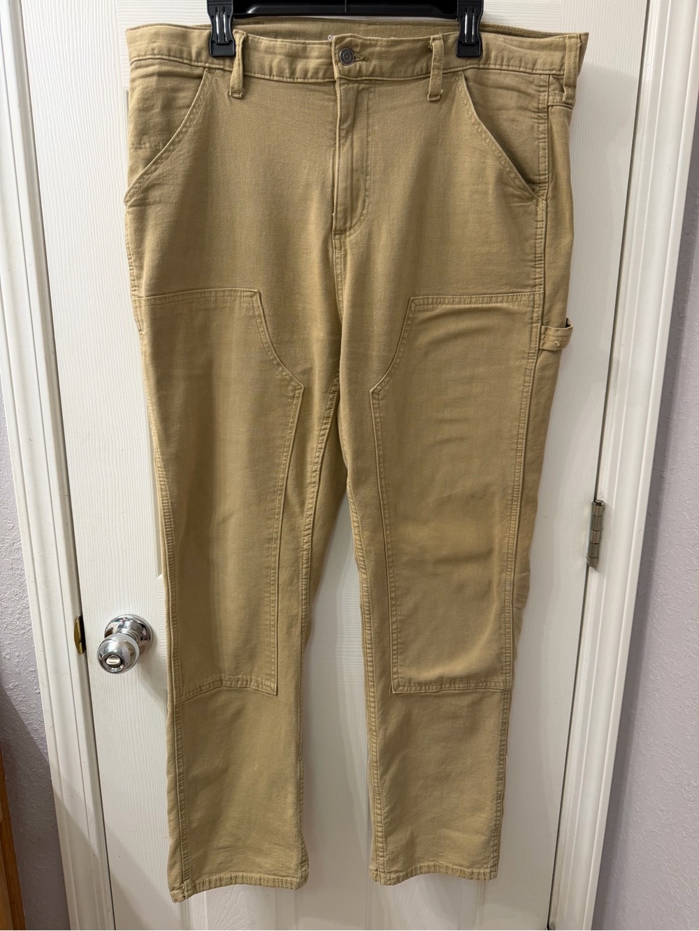 Old Navy 90’S Straight Khaki Double Knee Carpenter Jeans Pants Chinos 38x32